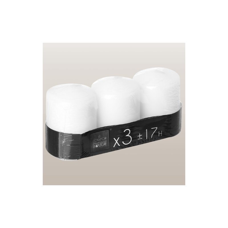 bougie-vtv-x3-many-blanc-5x75cm