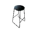 [KJC107-B] Tabouret de bar Bois Stella (Noir).webp