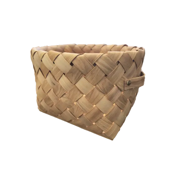 Corb. lamelles bois ovales - l (± 36x31.5 h20.5cm)