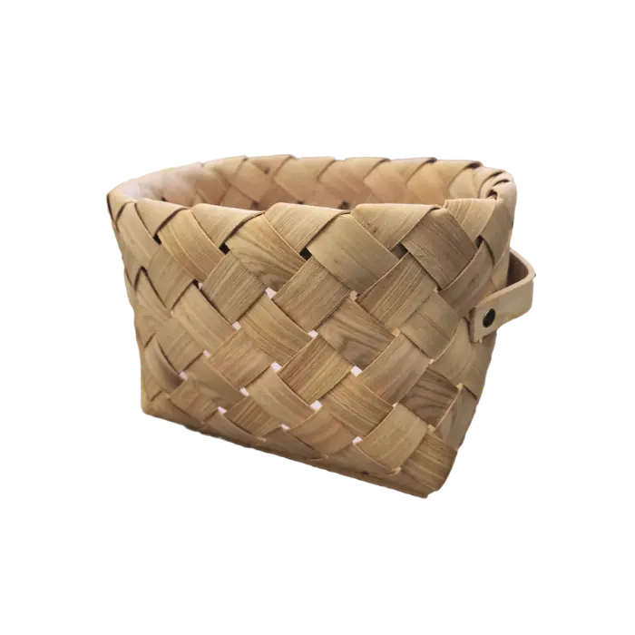 Corb. lamelles bois ovales- s (± 21x23.5 h16.5cm)