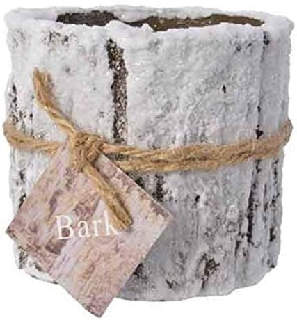 Bougie cire pilier ecorce givree 