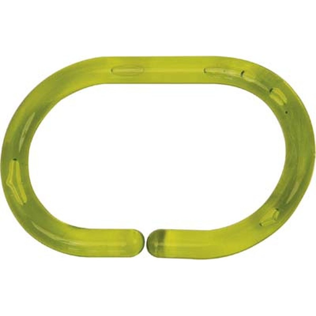 Set de 12 anneaux de douche ps - vert translucide
