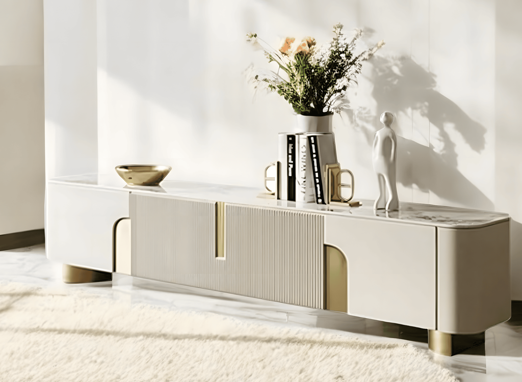 Meuble tv  "opale" couleur champagne