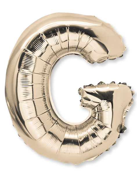  ballon metal or 36cm lettre g
