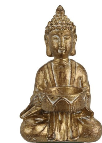 Porte-bougie bouddha doré