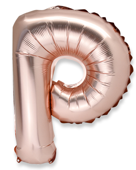  ballon rose gold 36cm lettre p