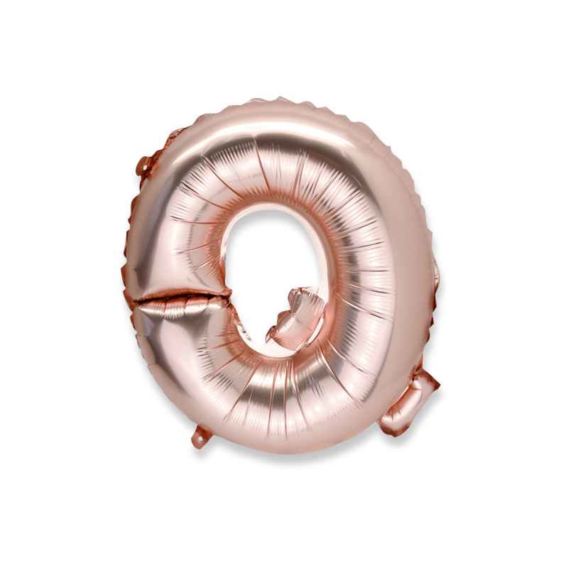 Ballon rose gold 36cm lettre q