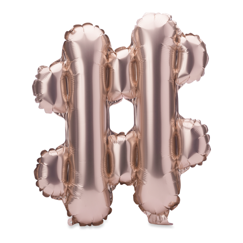 Ballon metal rose gold 36cm #
