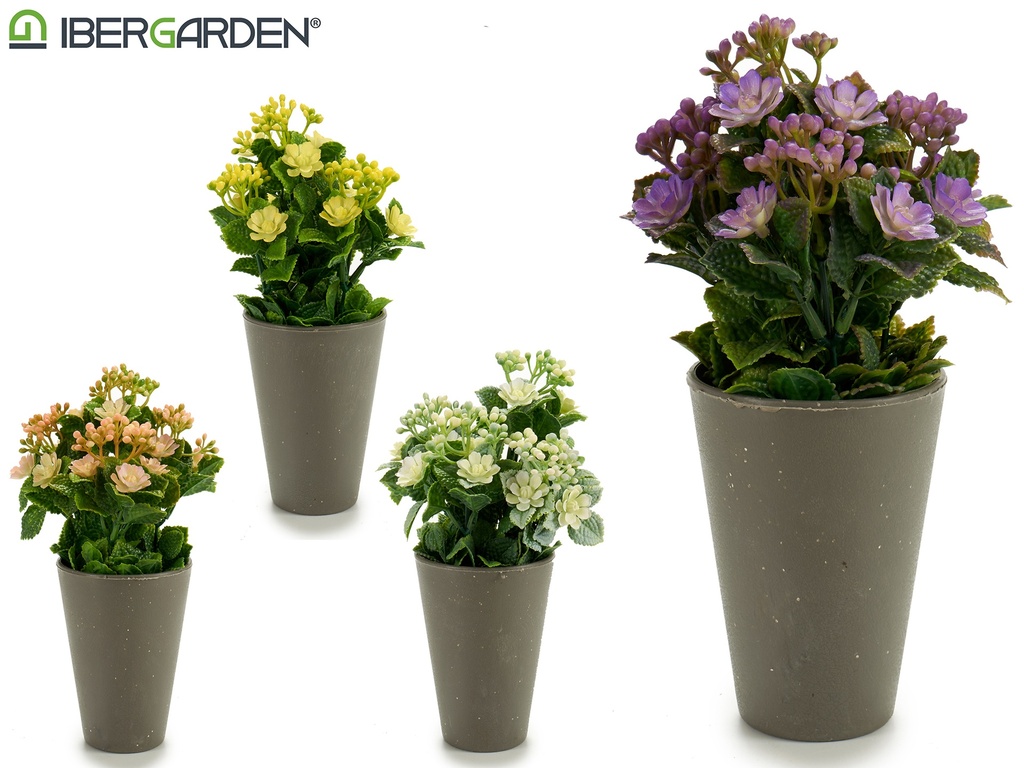 Pot de fleurs gris fleur petites boules