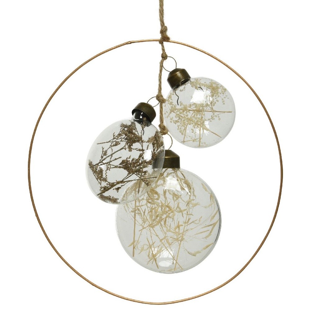 Anneau verre  deco:fleurs sechees interieur 