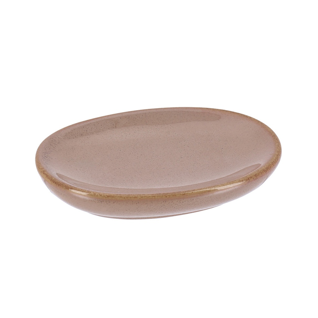 Porte savon  gres laque - caramel