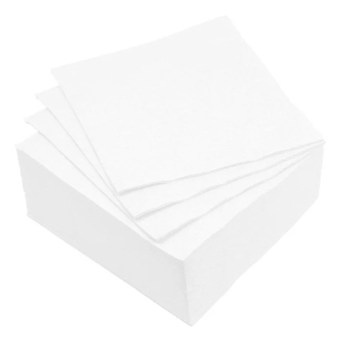 Set de 40 serviettes vitamine en papier 2 plis 38x38cm blanc