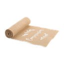 Chemin de table communion jute floquee blanc 28cm x5m