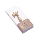 Bougie chiffre "7" metallise or 4.3 cm sur pic