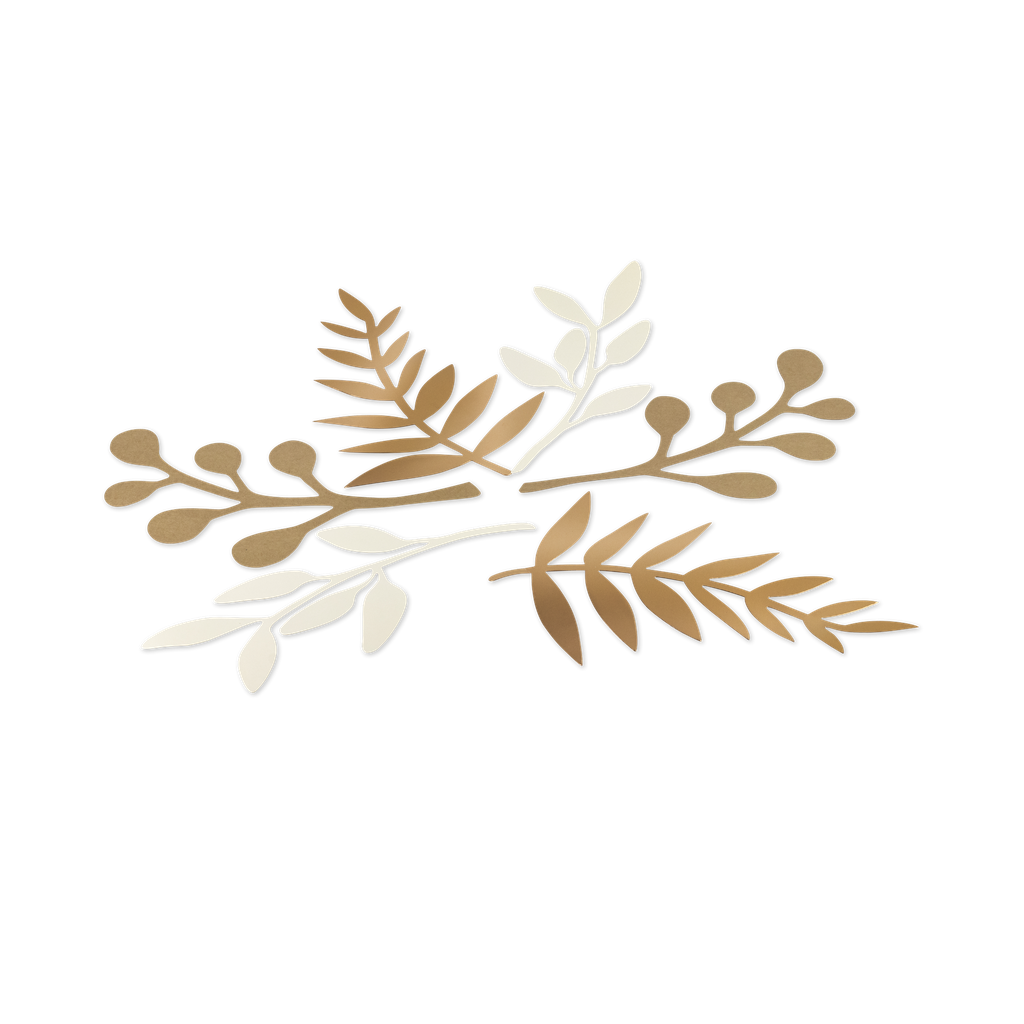 6 feuilles kraft ivoire et bronze 3 0cmx14/15.5/19.5cm