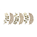 6 feuilles fougeres et eucalyptus k raft et or 30cm