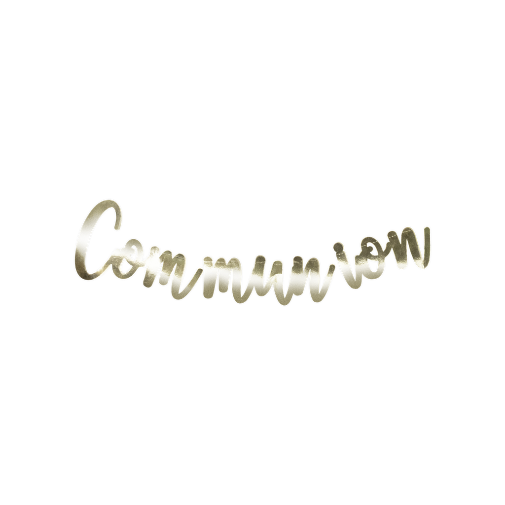 Guirlande communion metal or lettre s 14cm - 1m