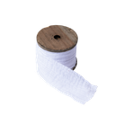 Ruban gaze de coton blanc 4.5cmx3m sur bobine bois