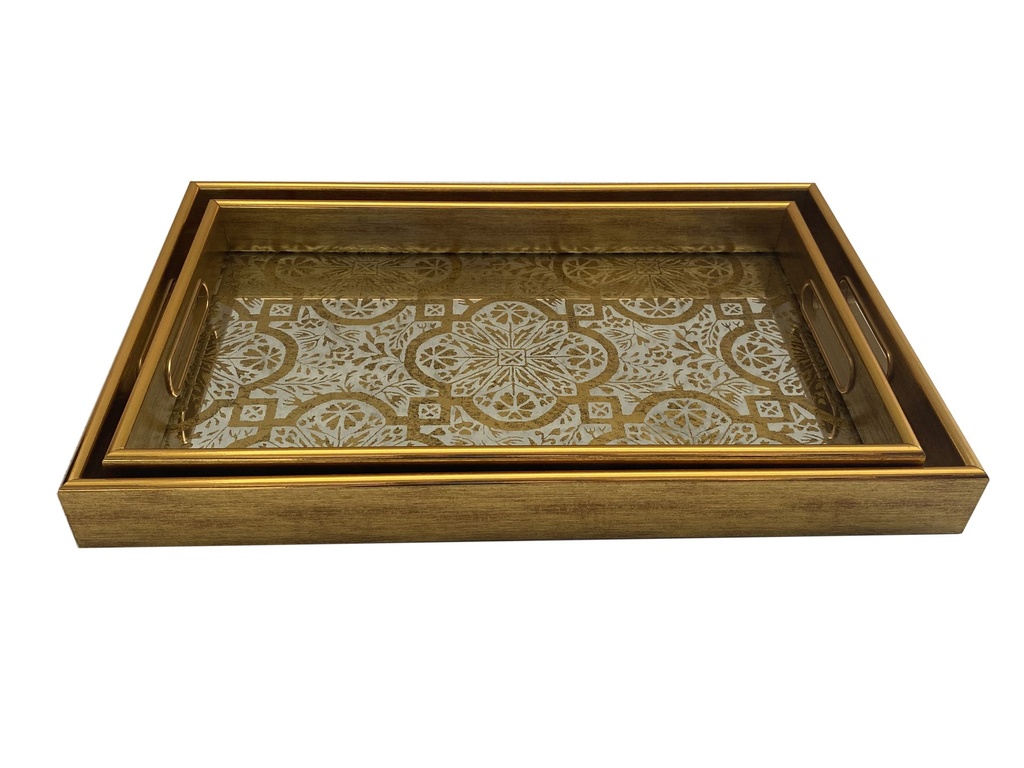 Plateau doré - 30X45.5X4.5 cm