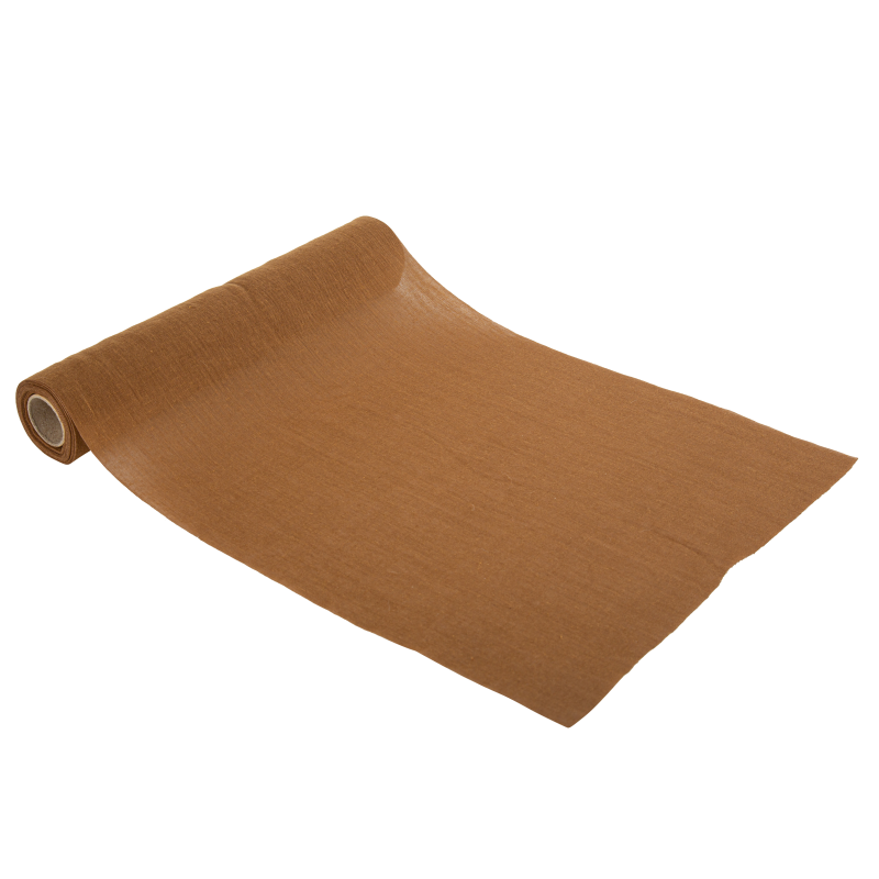 Chemin de table mousseline cognac 28cmx5m