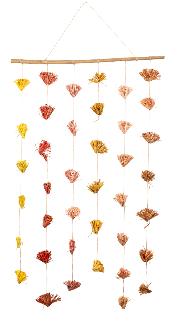 Suspension de bouquets colores 1.30mx65cm