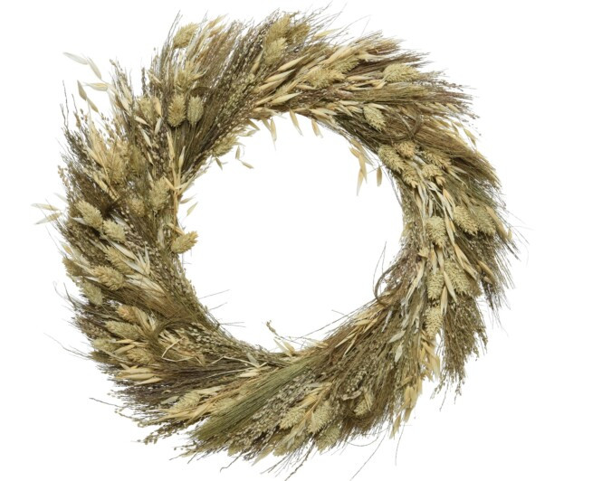 Couronne fleur sechee marbre mosaique