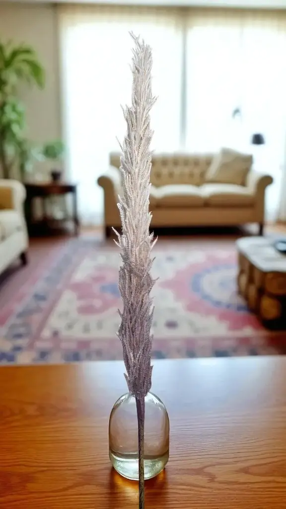 Herbe pampa plastique couleur creme