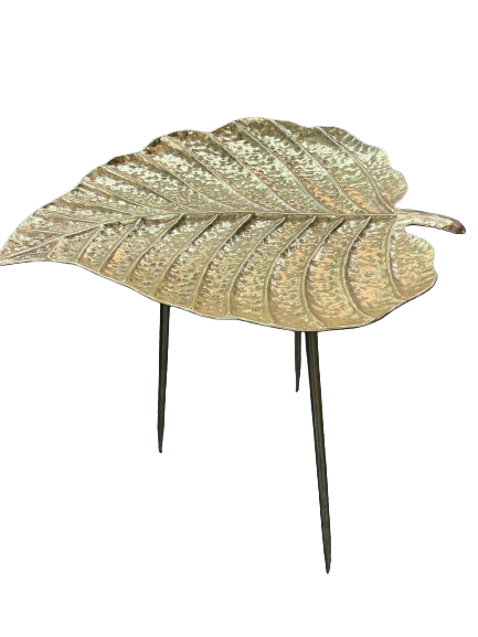 Table feuille or 