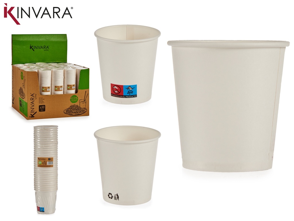 Set 30 verres 120ml biodegradables