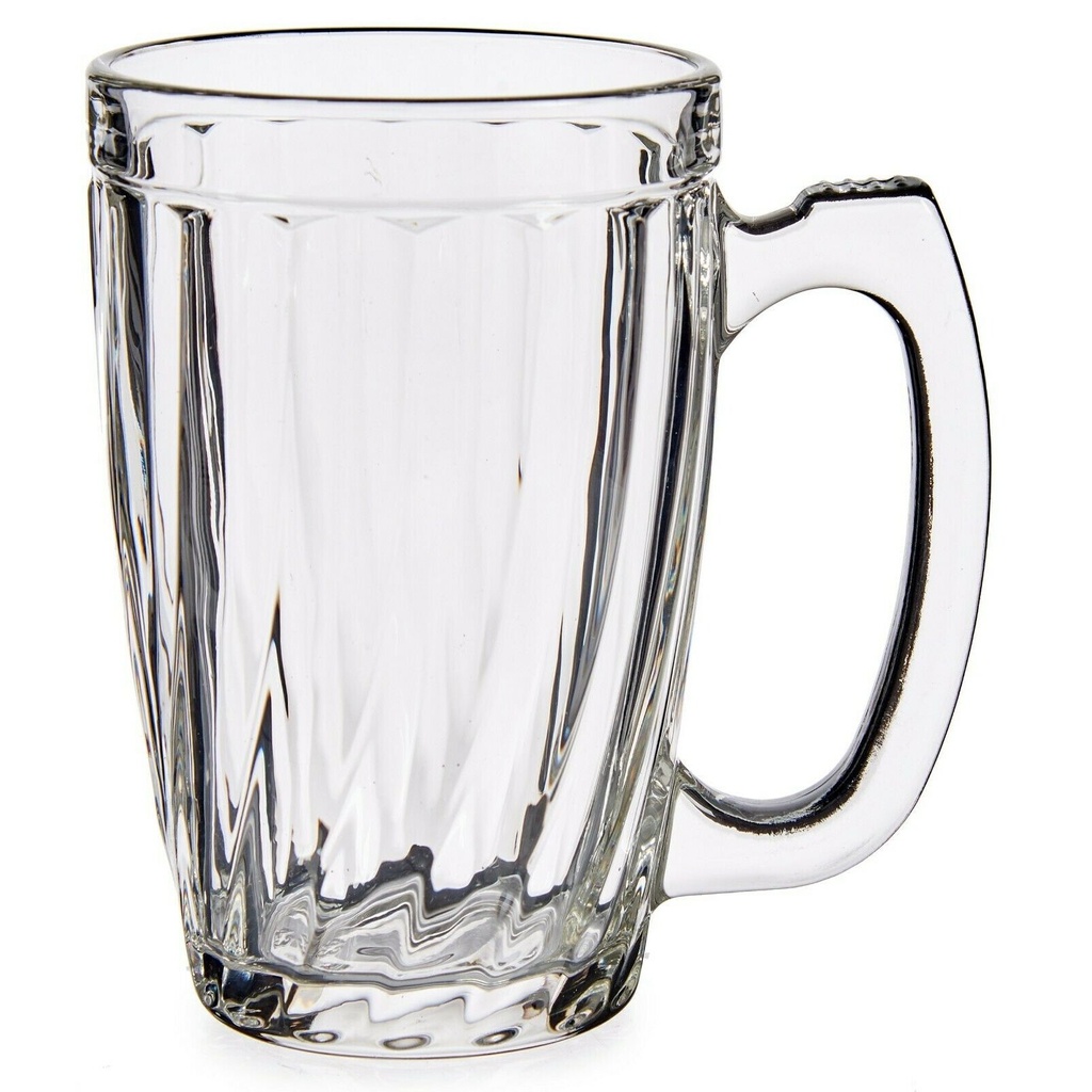 Pichet mug verre 340ml rayures