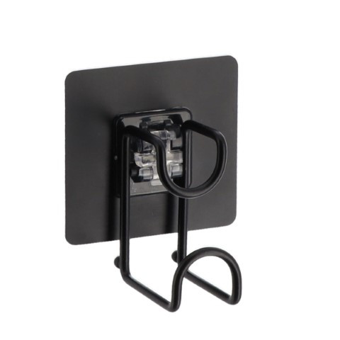 Crochet metal peint sur carte adhesive 3 m - noir mat