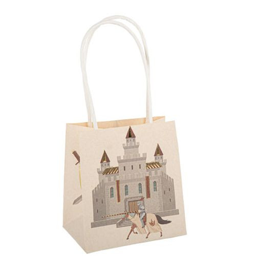 4 sacs chevalier papier bordeaux gris et or 10x11x7cm