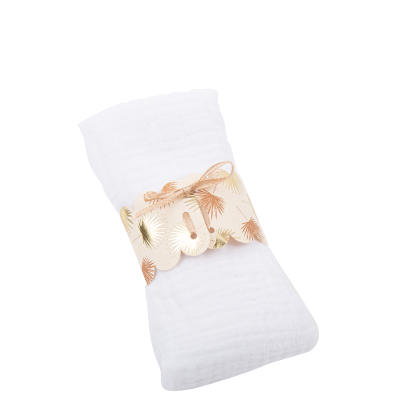 10 ronds de serviette exotique mood sable, camel et or 16 x 4 cm + ruban