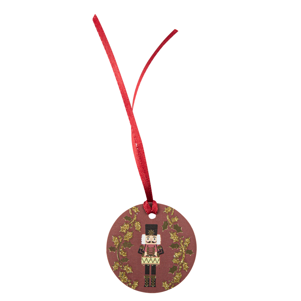 8 étiquettes casse noisette bordeaux, or et paillettes or diam 5cm