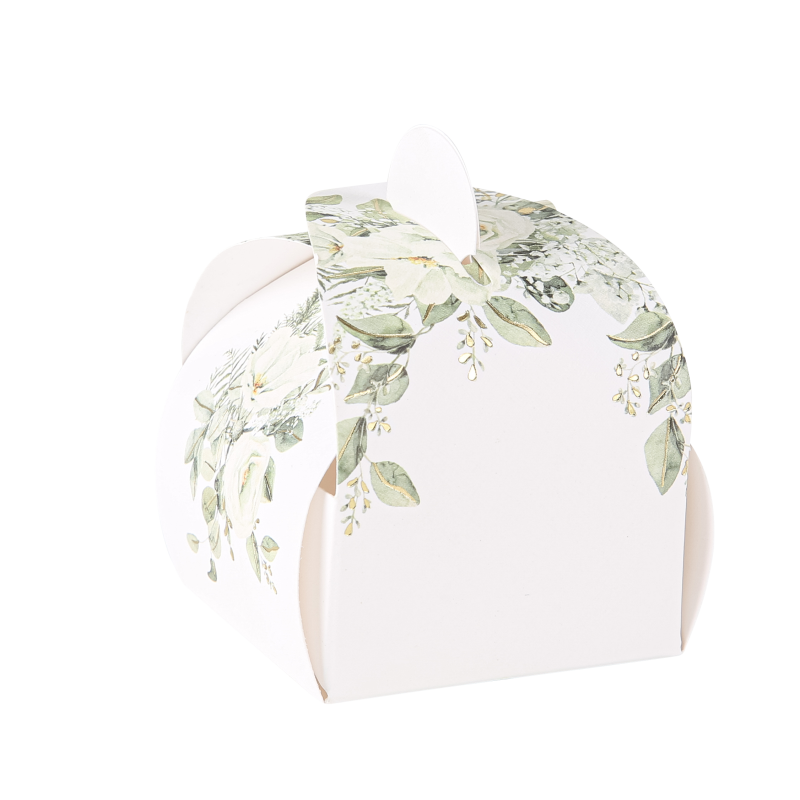 10 contenants botanique feuillages et or 5 x 7 cm