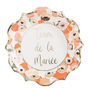8 assiettes team de la mariee anemo ne corail bl