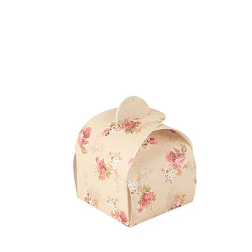8 contenants liberty vintage papier beige et rose 5x7cm