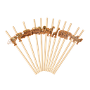 12 pailles safari beige moka et or 19,5cm