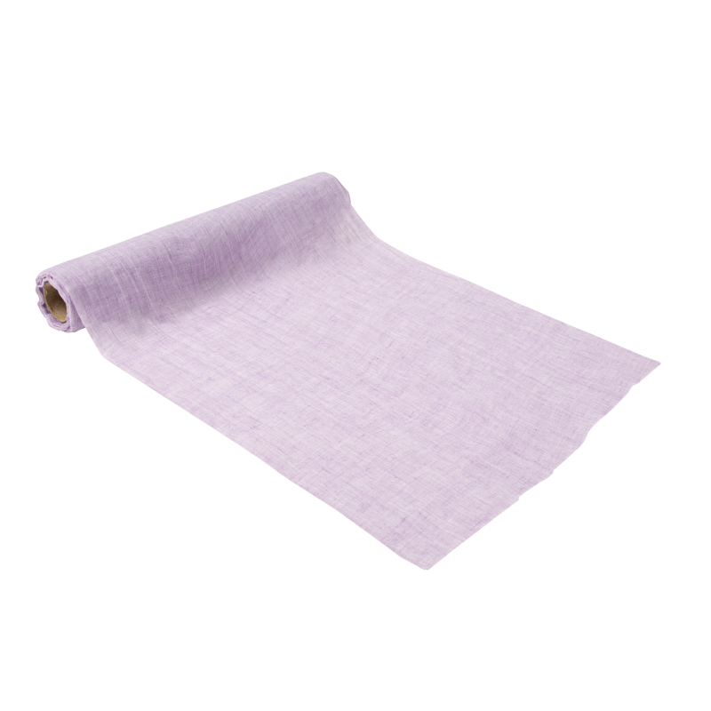 Chemin de table mousseline lilas 28cmx5m
