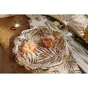 8 Assiettes Tropicool Carton Blanc, Camel et Or 23cm