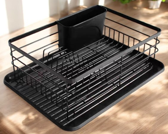 Egouttoir en métal noir 