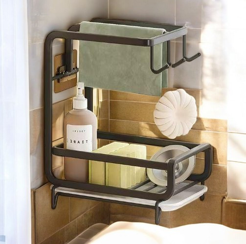 Étagère de rangement murale en métal