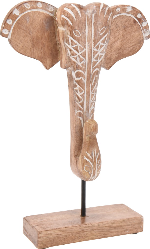 Tete d eléphant bois de mangue 