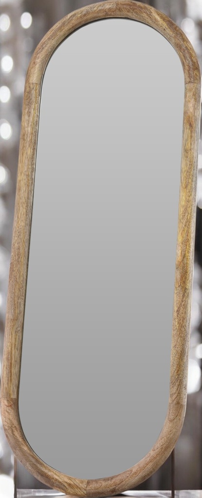 Miroir oval bois 77.5cm