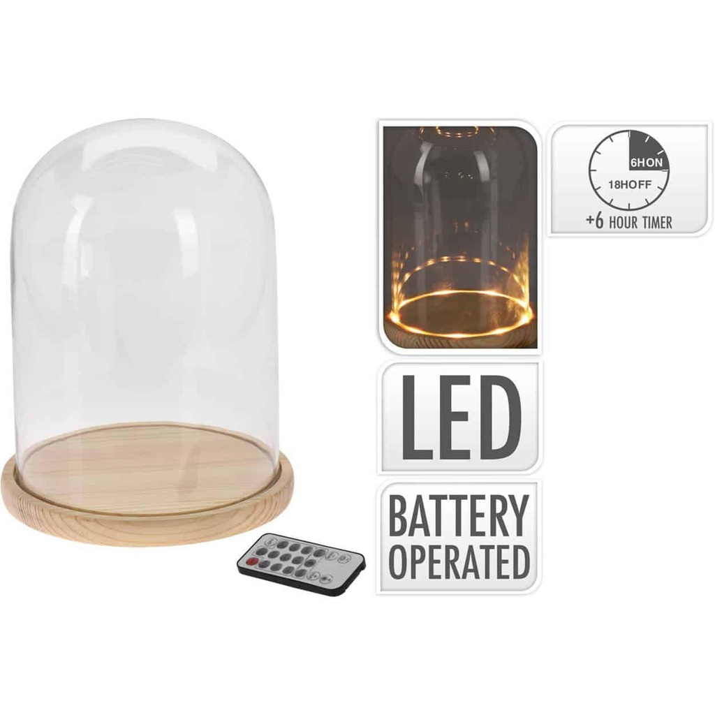 Dome 28cm avec led blanc chaud