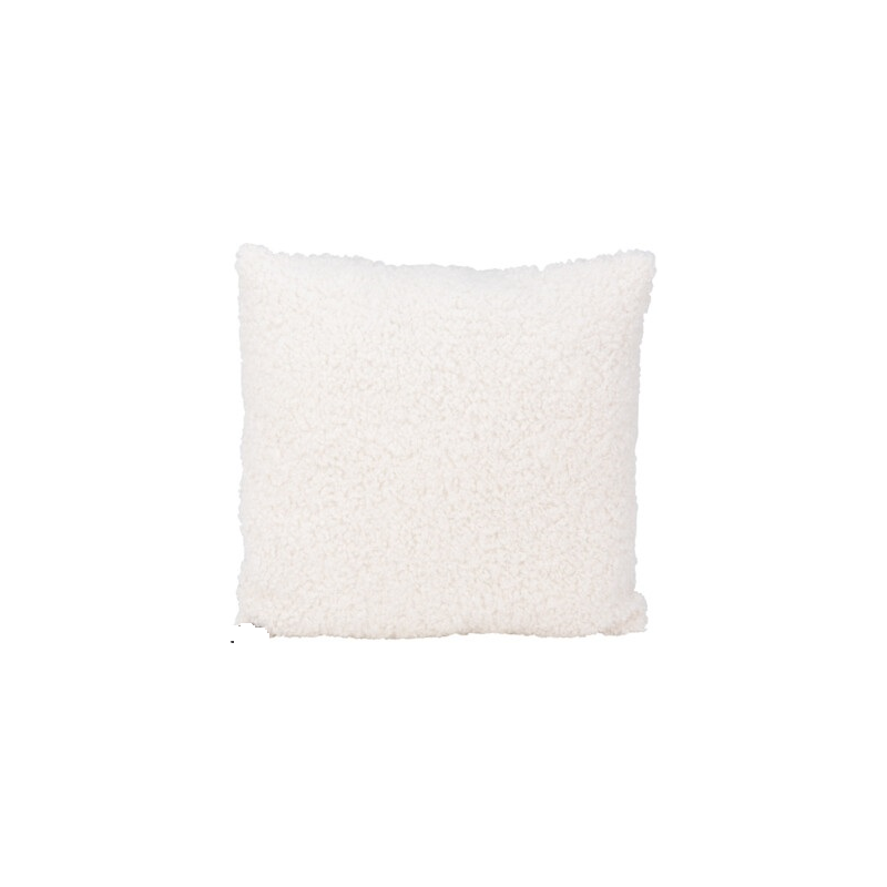 Coussin teddy carre blanc