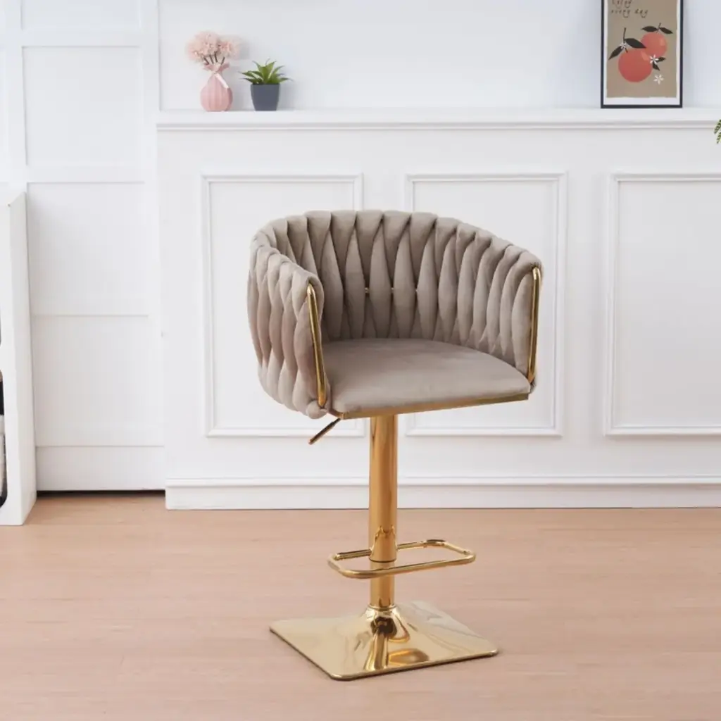 Chaise de bar Laora taupe