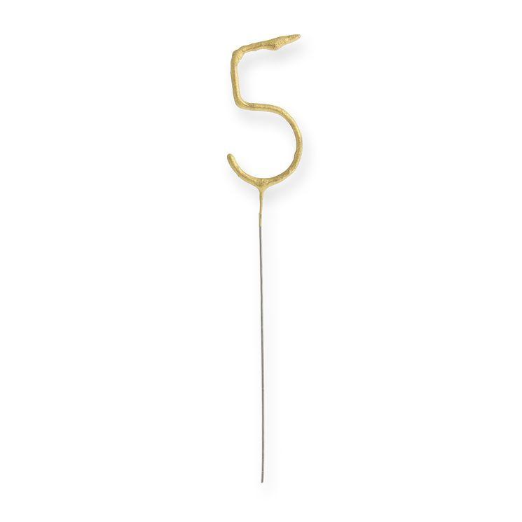 Bougie chiffre scintillante 05