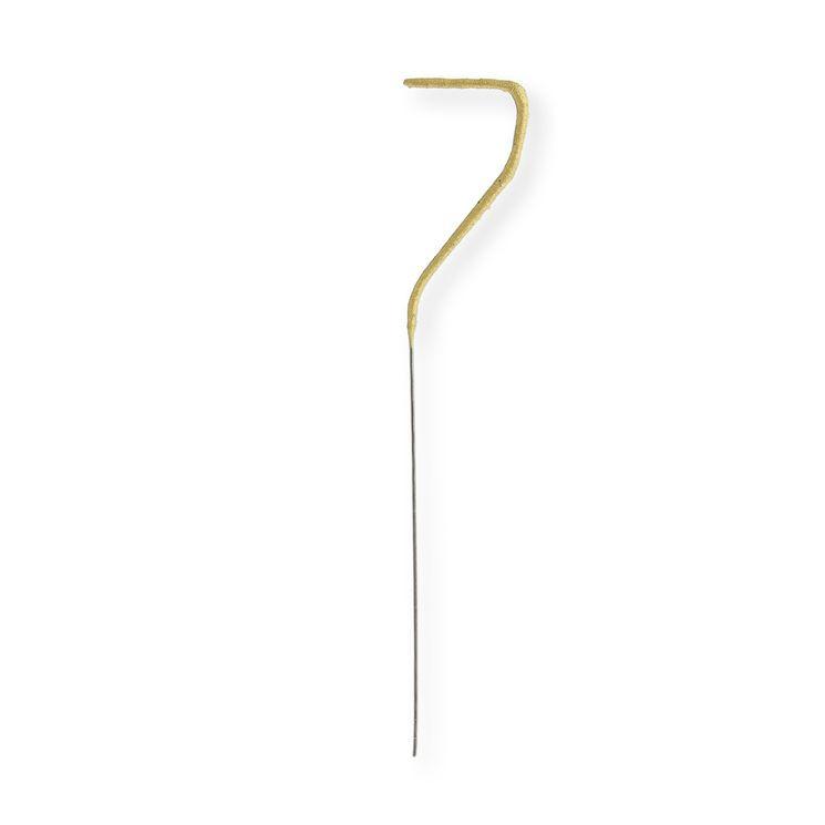 Bougie chiffre scintillante 07