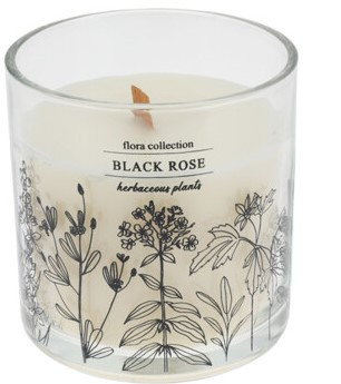 Bougie rose noire flora collection